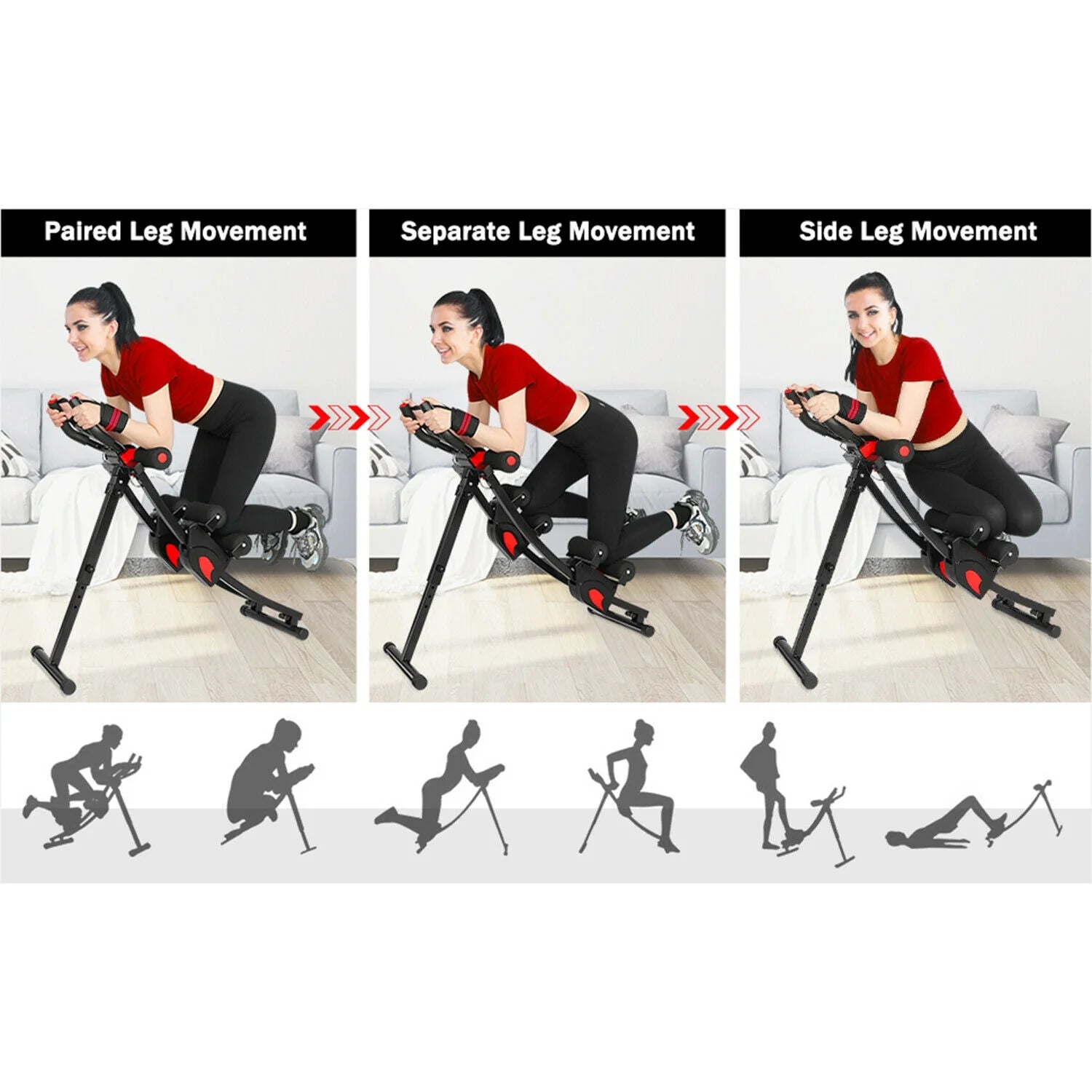 Youloveit Ab Machine - Professional Abdominal Trainer for Home Gym Fitness and Exercise Equipment for Women