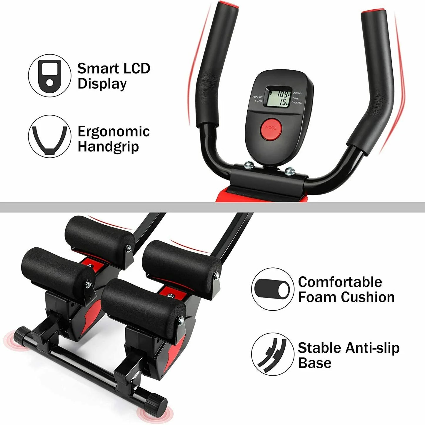 Youloveit Ab Machine - Professional Abdominal Trainer for Home Gym Fitness and Exercise Equipment for Women