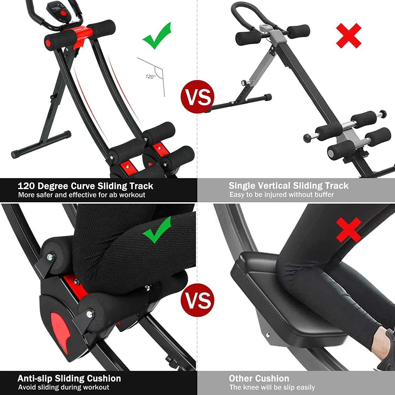 Youloveit Ab Machine - Professional Abdominal Trainer for Home Gym Fitness and Exercise Equipment for Women