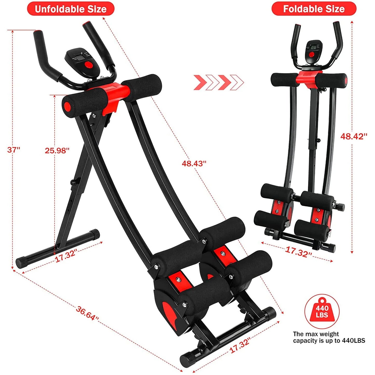 Youloveit Ab Machine - Professional Abdominal Trainer for Home Gym Fitness and Exercise Equipment for Women