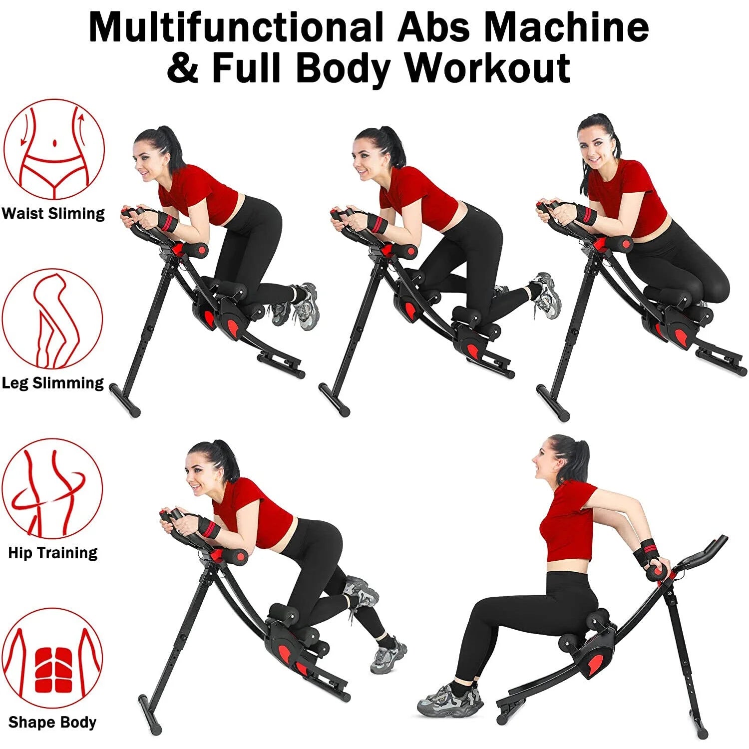 Youloveit Ab Machine - Professional Abdominal Trainer for Home Gym Fitness and Exercise Equipment for Women