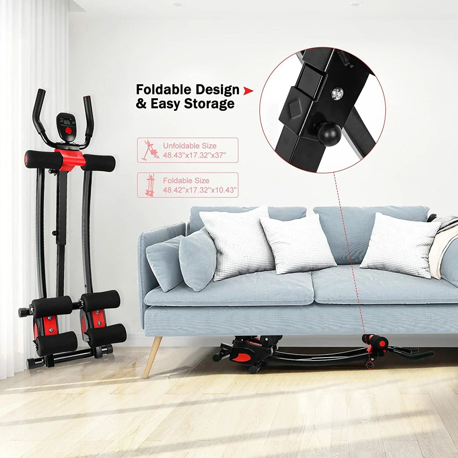 Youloveit Ab Machine - Professional Abdominal Trainer for Home Gym Fitness and Exercise Equipment for Women