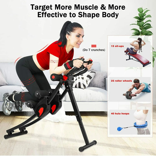 Youloveit Ab Machine - Professional Abdominal Trainer for Home Gym Fitness and Exercise Equipment for Women